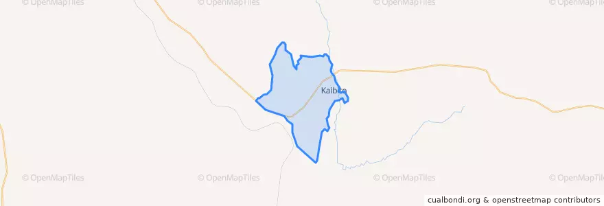 Mapa de ubicacion de Kaibito.