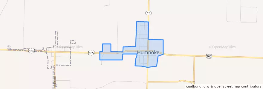 Mapa de ubicacion de Humnoke.
