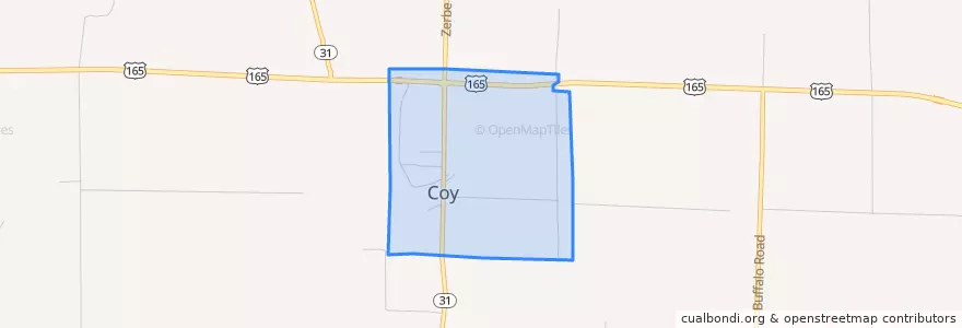 Mapa de ubicacion de Coy.
