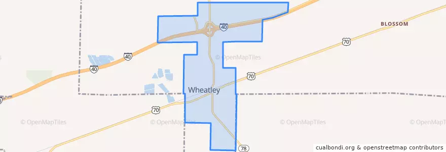 Mapa de ubicacion de Wheatley.