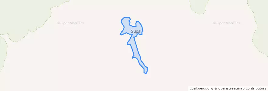 Mapa de ubicacion de Supai.
