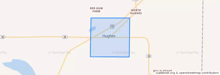 Mapa de ubicacion de Hughes.