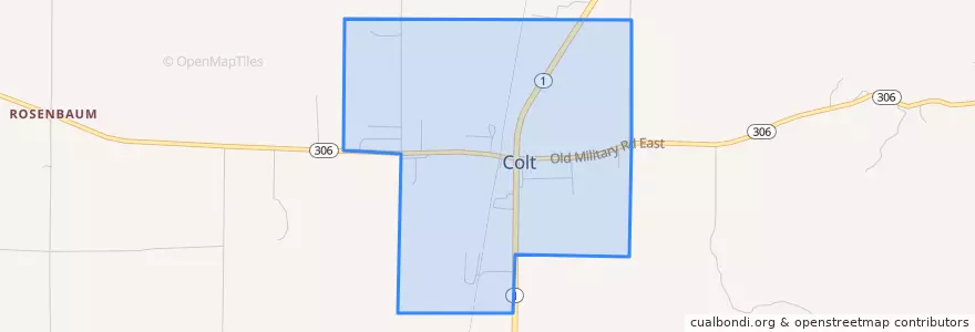 Mapa de ubicacion de Colt.