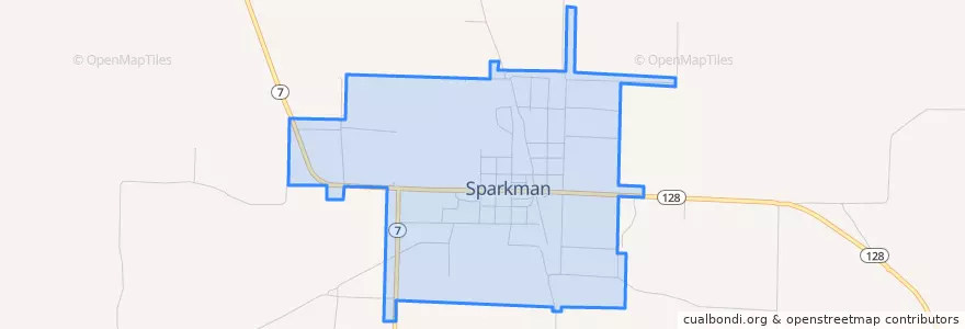 Mapa de ubicacion de Sparkman.