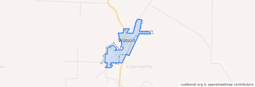 Mapa de ubicacion de Watson.