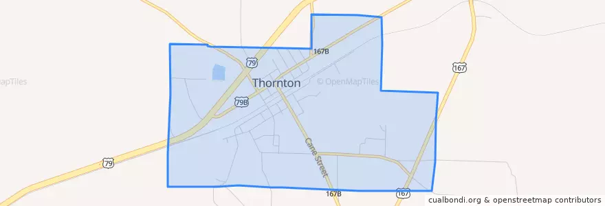Mapa de ubicacion de Торнтон.