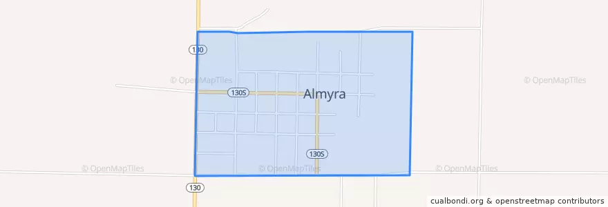 Mapa de ubicacion de Almyra.