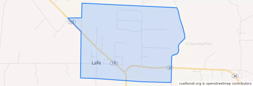 Mapa de ubicacion de Lafe.