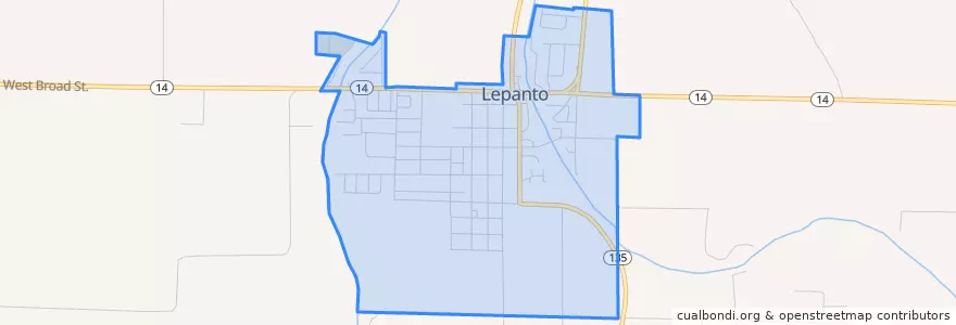 Mapa de ubicacion de Lepanto.