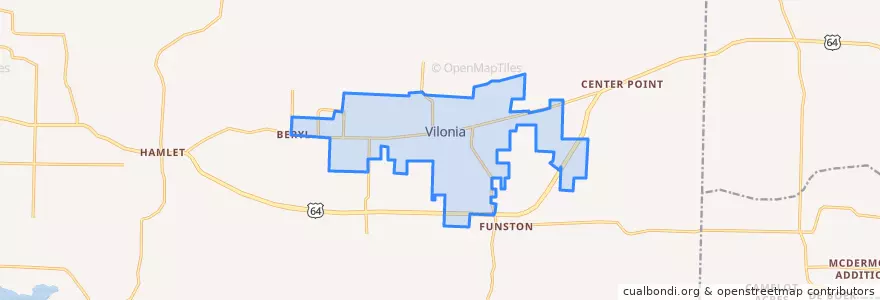 Mapa de ubicacion de Vilonia.