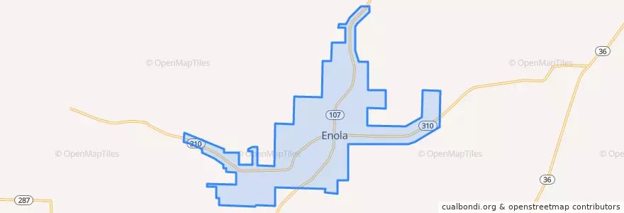 Mapa de ubicacion de Enola.