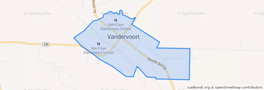 Mapa de ubicacion de Vandervoort.
