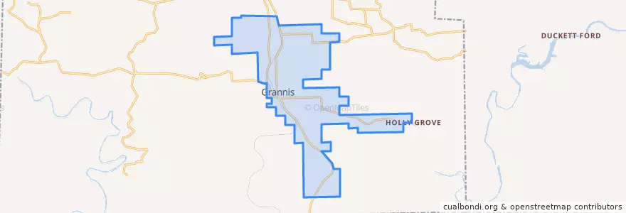 Mapa de ubicacion de Grannis.