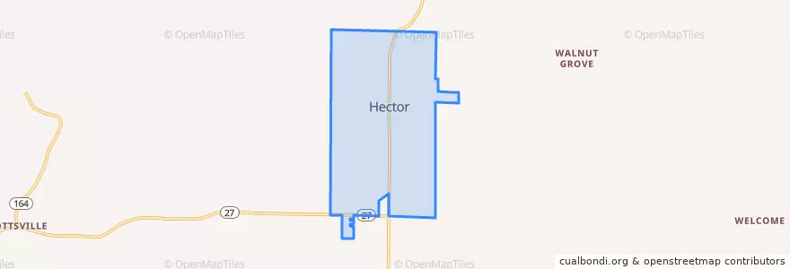 Mapa de ubicacion de Hector.
