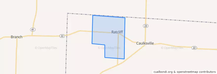 Mapa de ubicacion de Ratcliff.