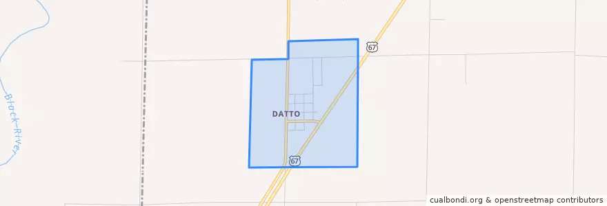 Mapa de ubicacion de Datto.