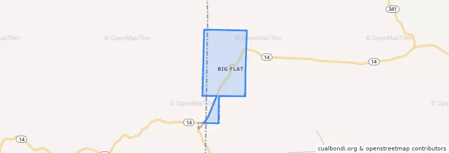 Mapa de ubicacion de Big Flat.