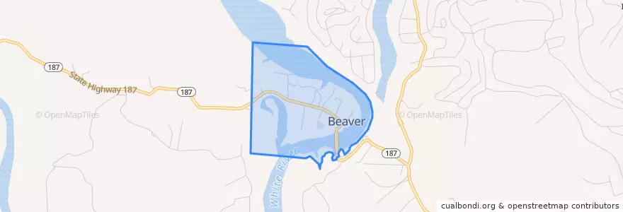 Mapa de ubicacion de Бивер.