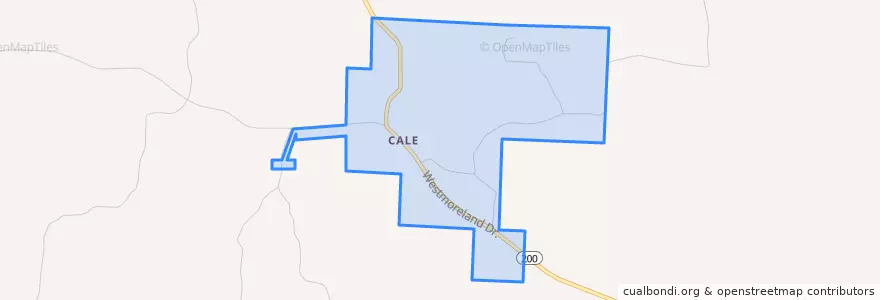 Mapa de ubicacion de Cale.
