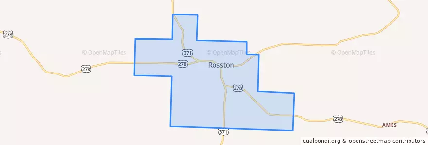 Mapa de ubicacion de Rosston.
