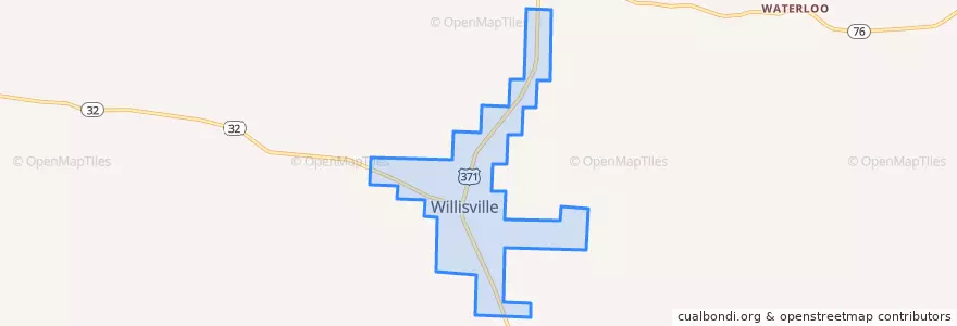 Mapa de ubicacion de Уиллисвилл.