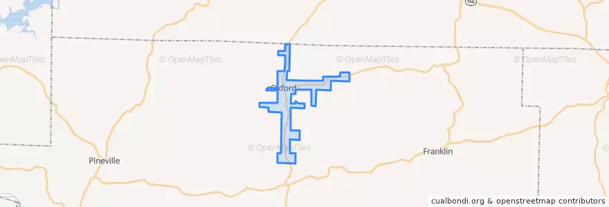 Mapa de ubicacion de Оксфорд.