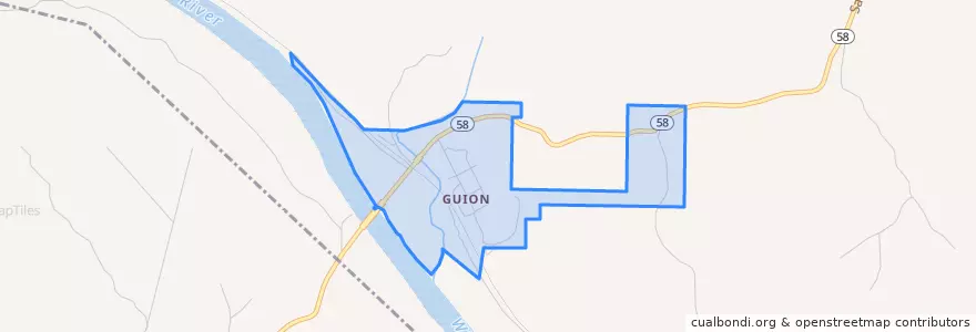 Mapa de ubicacion de Guion.