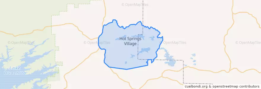 Mapa de ubicacion de Hot Springs Village.
