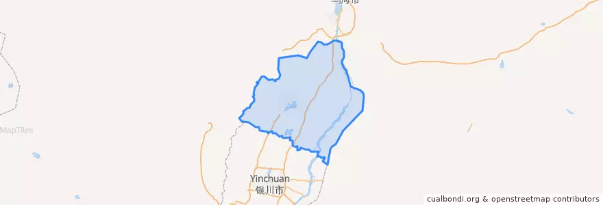 Mapa de ubicacion de Shizuishan City.