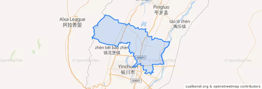 Mapa de ubicacion de 贺兰县.