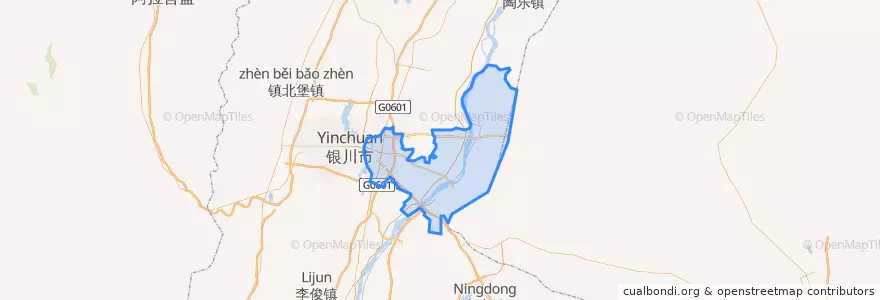 Mapa de ubicacion de 兴庆区.