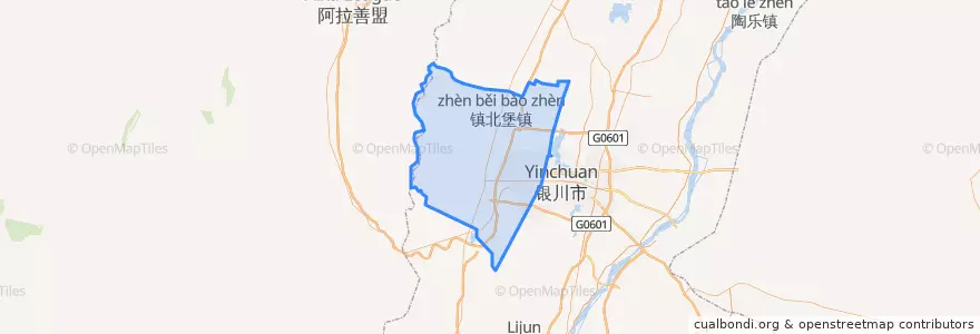 Mapa de ubicacion de 西夏区.