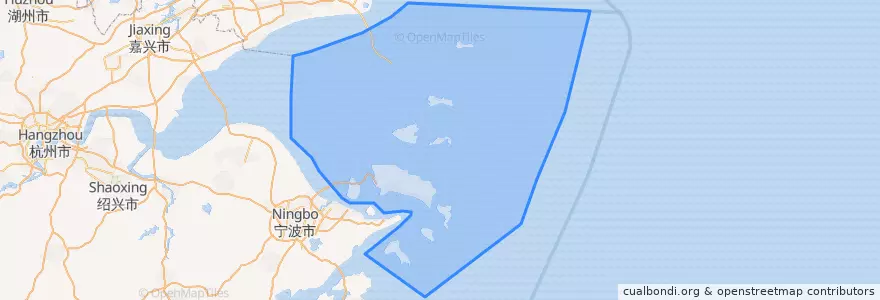 Mapa de ubicacion de 저우산시.