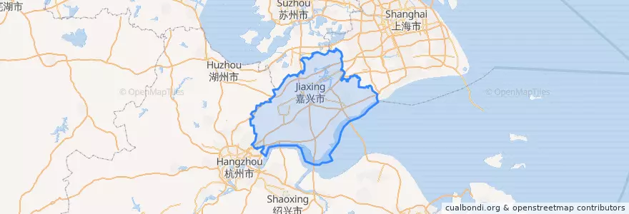 Mapa de ubicacion de 嘉兴市.