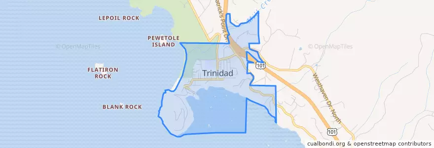 Mapa de ubicacion de Trinidad.
