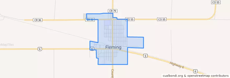 Mapa de ubicacion de Fleming.