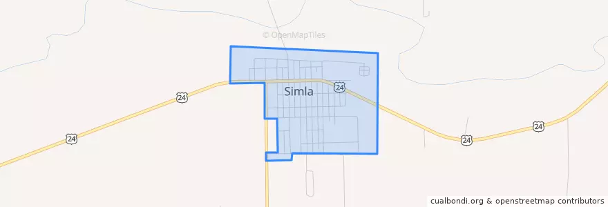 Mapa de ubicacion de Simla.