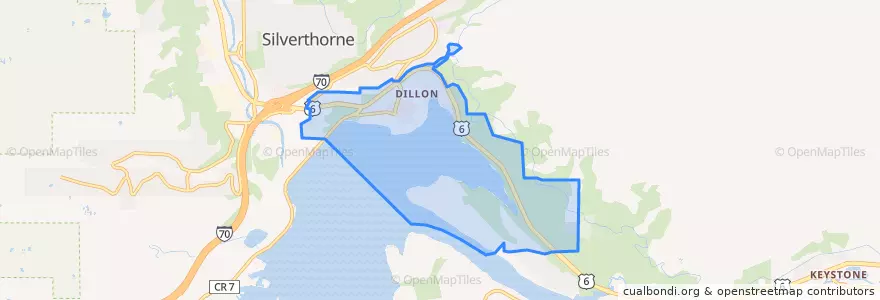 Mapa de ubicacion de Dillon.