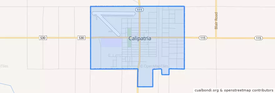 Mapa de ubicacion de Calipatria.
