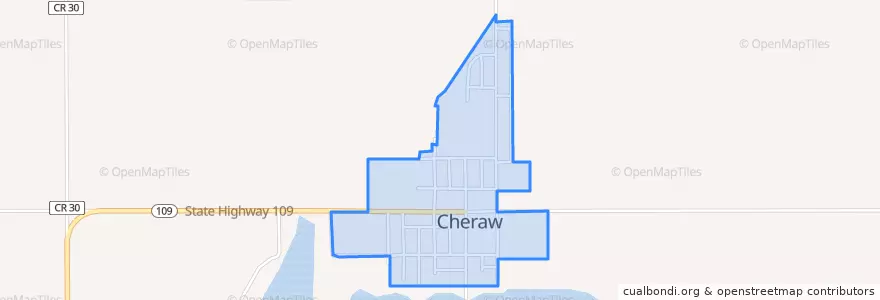 Mapa de ubicacion de Cheraw.