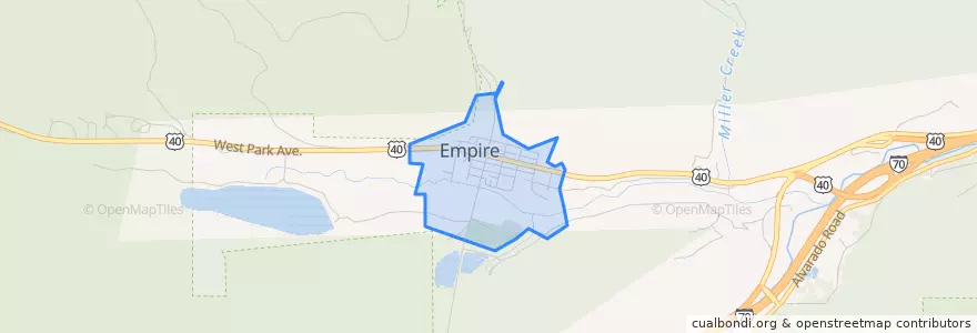 Mapa de ubicacion de Empire.