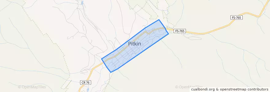 Mapa de ubicacion de Pitkin.