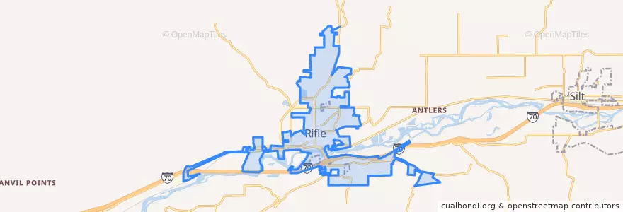 Mapa de ubicacion de Rifle.