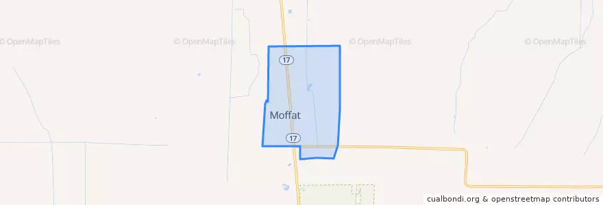 Mapa de ubicacion de Moffat.