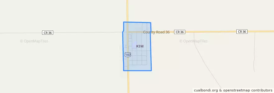 Mapa de ubicacion de Kim.