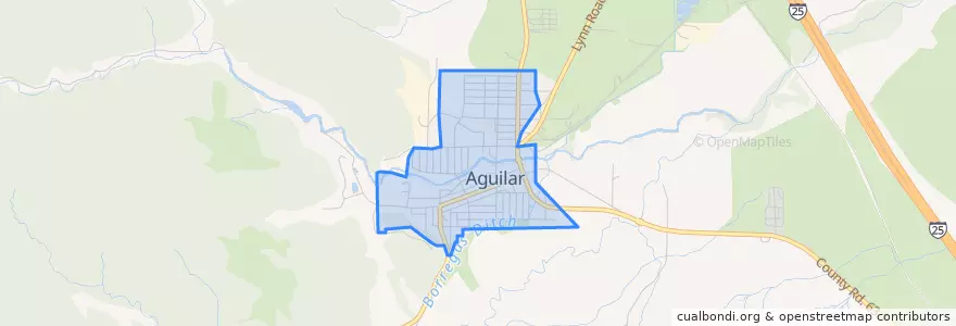 Mapa de ubicacion de Aguilar.