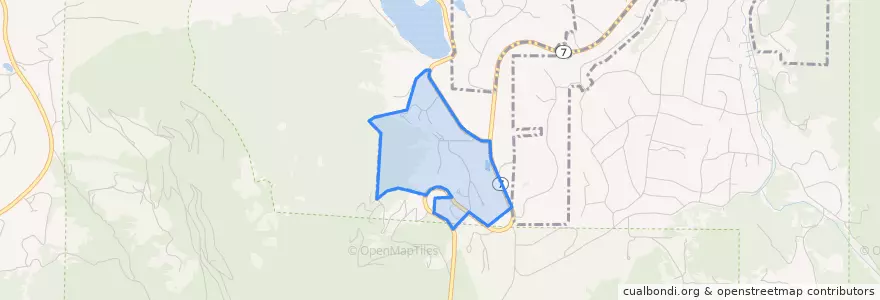 Mapa de ubicacion de Estes Park.