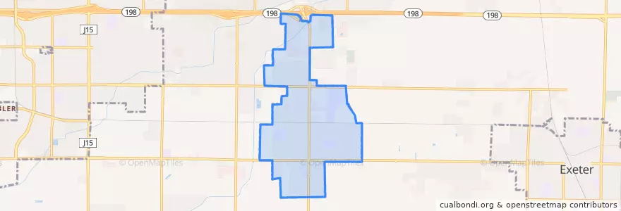 Mapa de ubicacion de Farmersville.