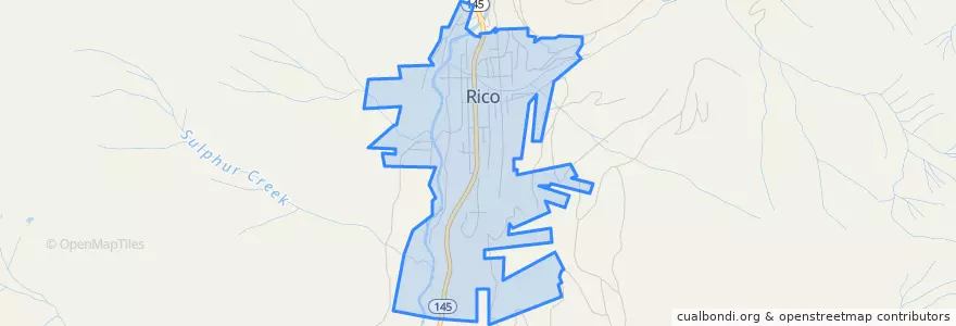 Mapa de ubicacion de Rico.