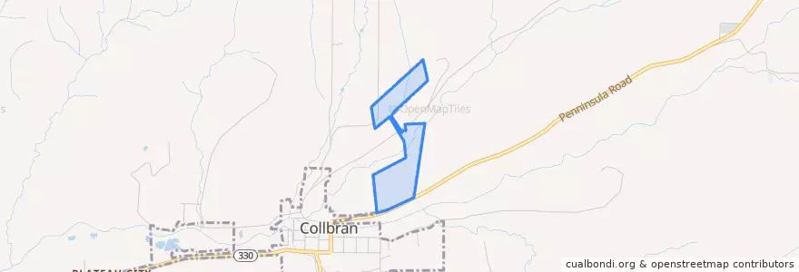 Mapa de ubicacion de Collbran.